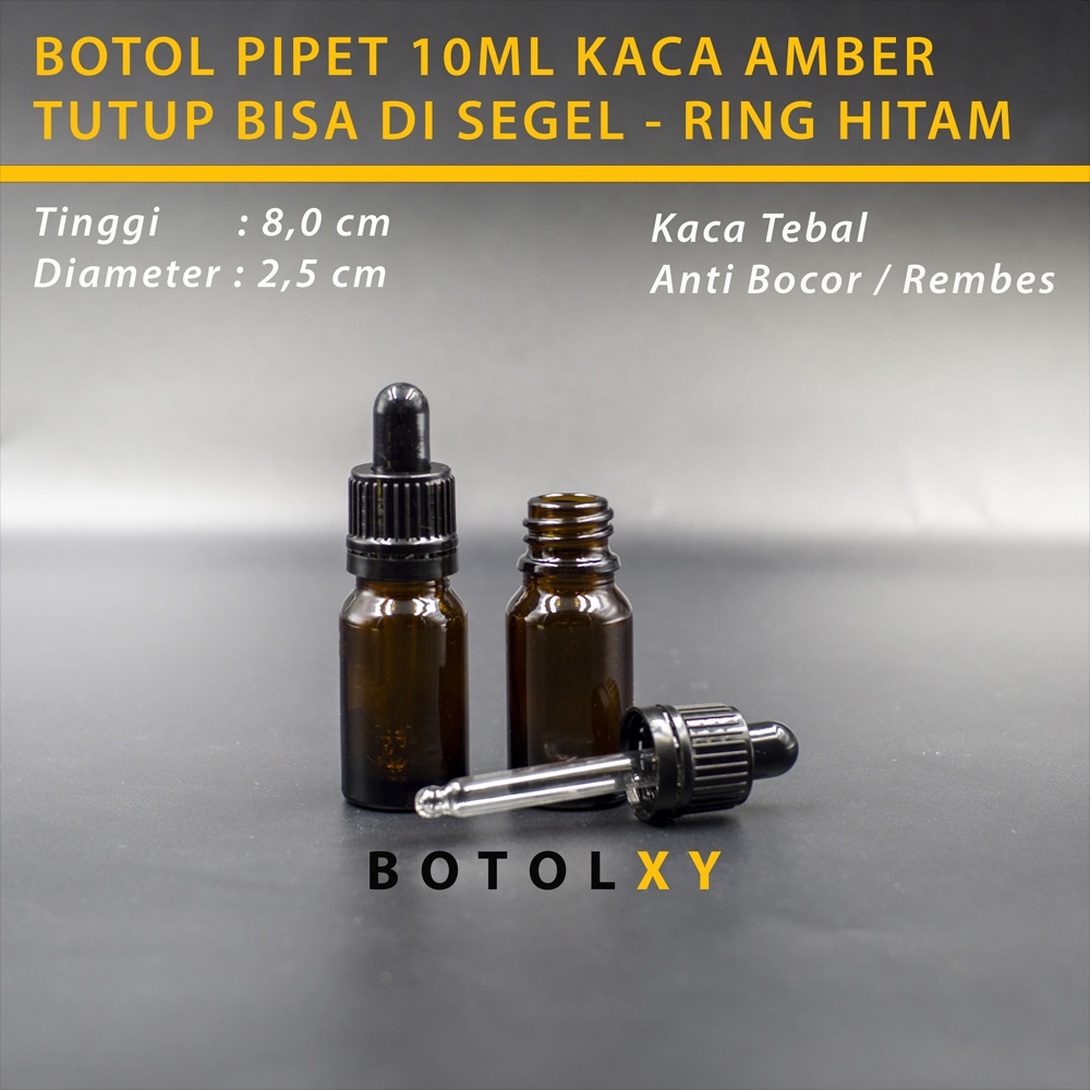 Jual Botol Pipet Tetes Ml Kaca Tebal Coklat Amber Tutup Segel