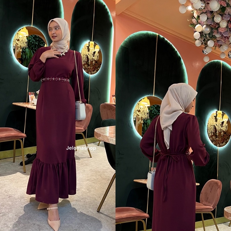 Jual Aurora Maxi Dress Dress Mermaid Dress Duyung Maxi Dress