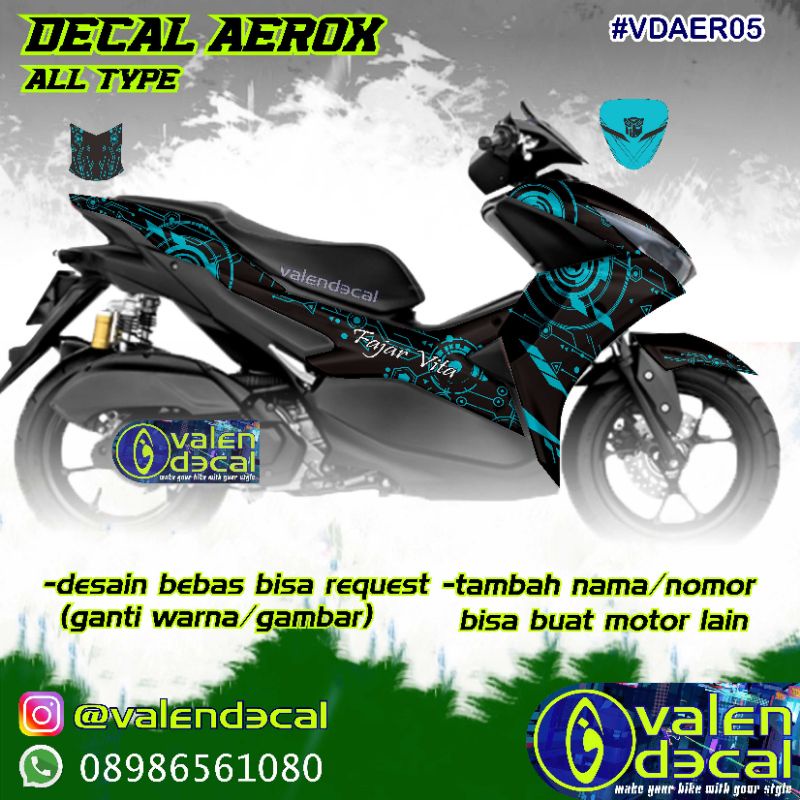 Jual Stiker Striping Decal Aerox Full Body Bisa Request Custom GRATIS