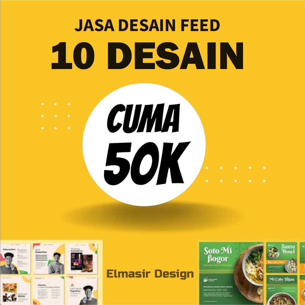 Jual TERMURAH Jasa Desain Feed Instagram Murah Berkualitas Shopee