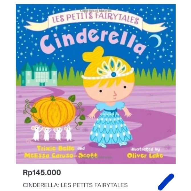Jual BBW Board Book Les Petits Fairy Tales Cinderella Shopee Indonesia