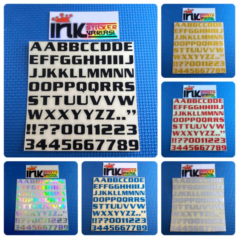 Jual Sticker Abjad Huruf Angka Cutting Shopee Indonesia