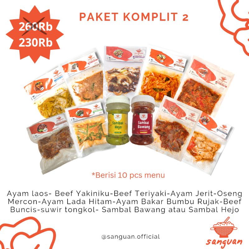 Jual Paket Komplit Sanguan Official Frozen Food Makanan Instant Siap