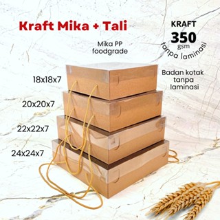 Jual Dos Kraft Tali Tutup Mika Kotak Kemasan Kue Tart Cake Roti Hampers