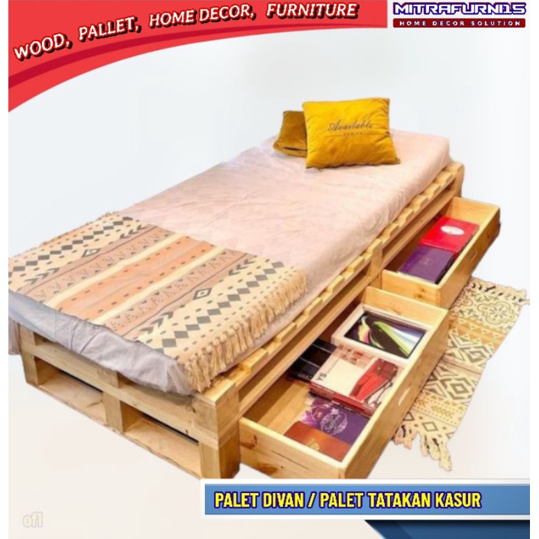 Jual Divan Palet Tatakan Kasur Plus Laci Kayu Jati Belanda Shopee