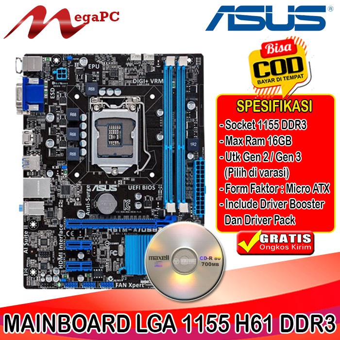 Jual Mobo Mainboard Motherboard Soket H Ddr Gigabyte Asus