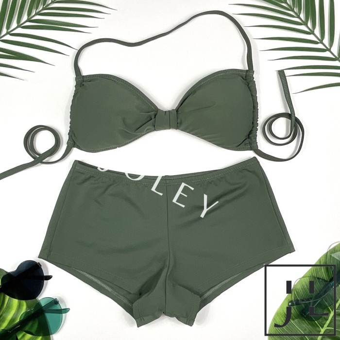 Jual NAIA OLIVE GREEN SOLID Bikini Set Bikini Pantai Baju Renang