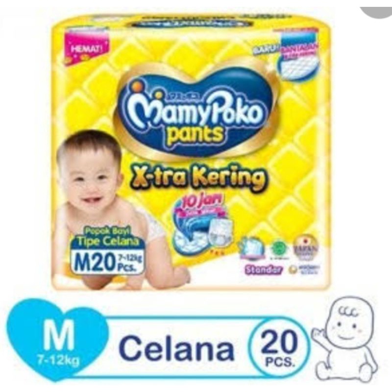 Jual MamyPoko Pants Standar X Tra Kering M20 Shopee Indonesia