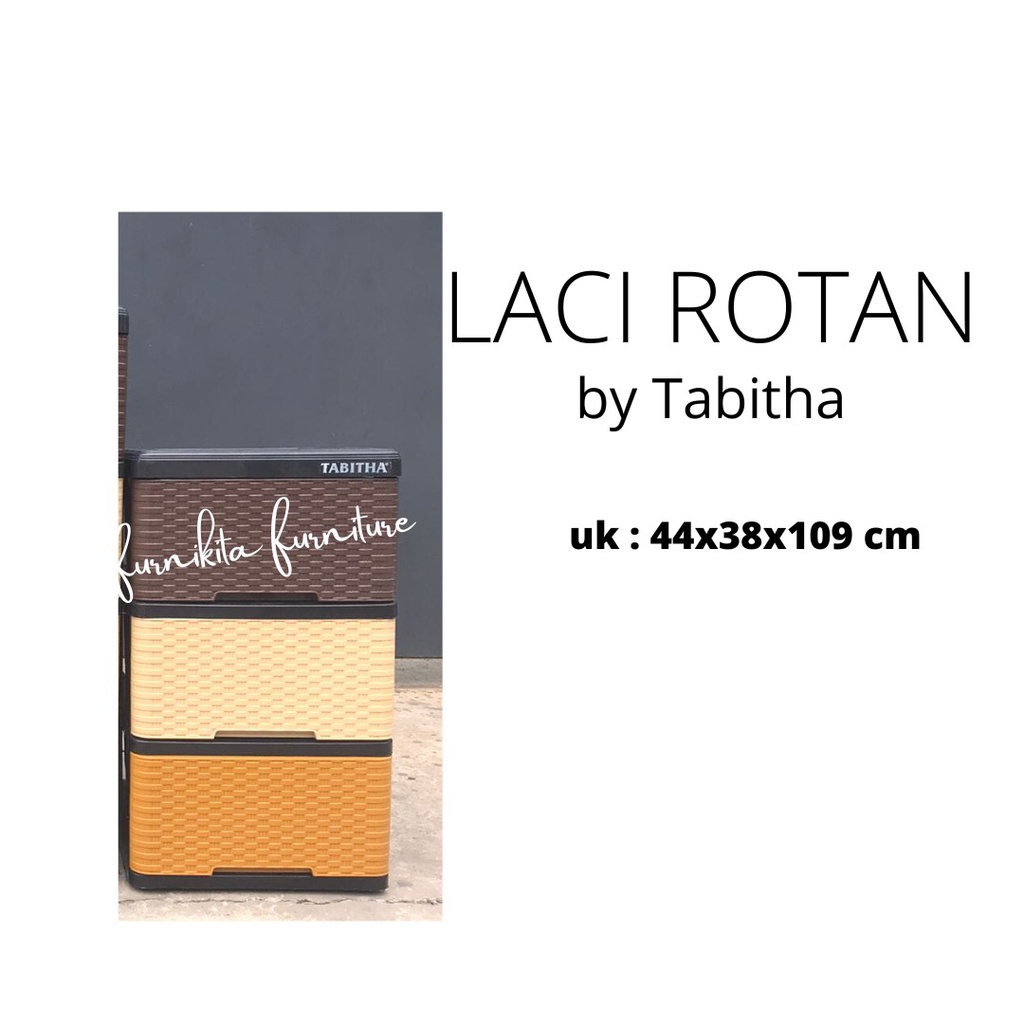 Jual LACI PLASTIK TABITHA ROTAN LACI SERBAGUNA LACI PAKAIAN BABY