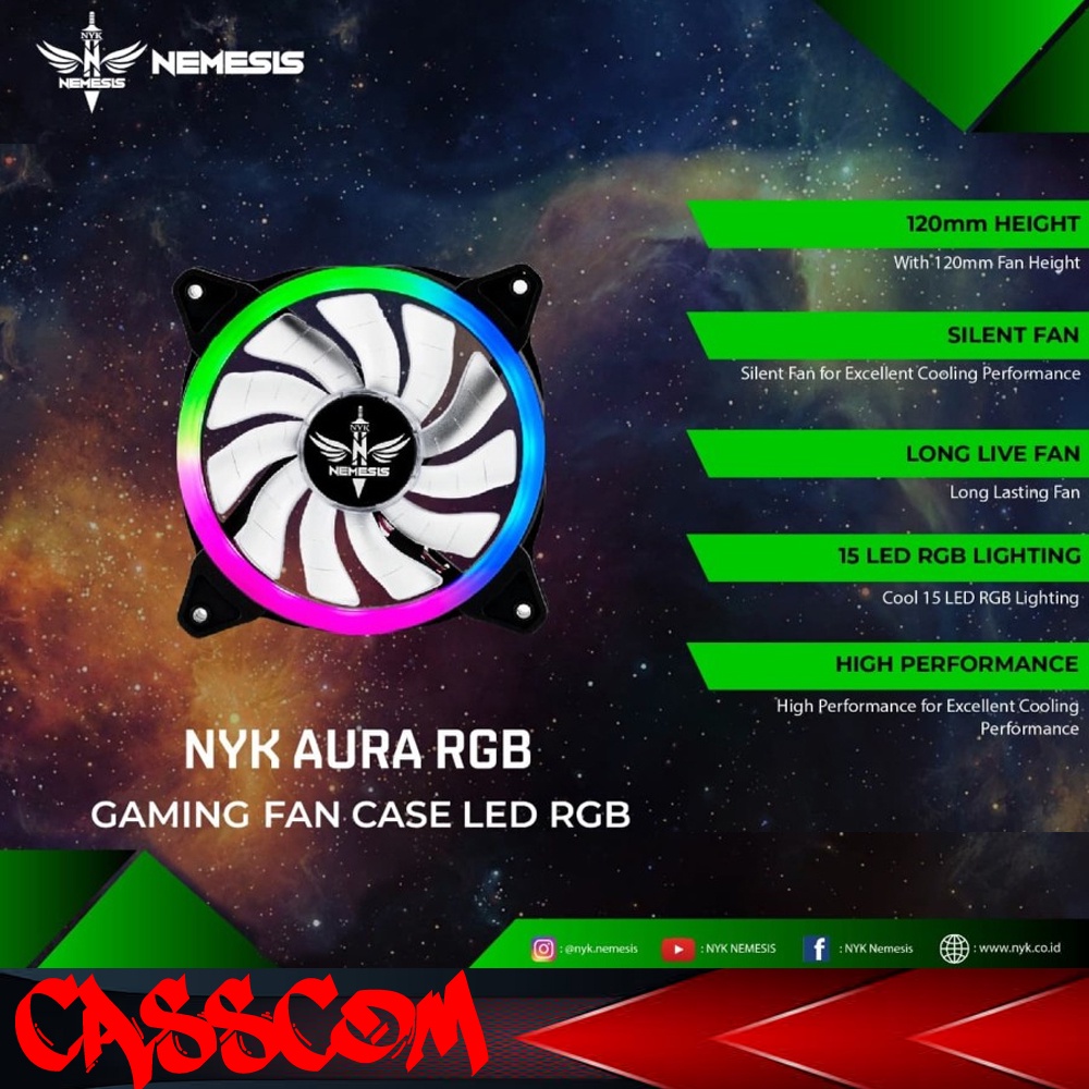 Jual Fan Case Nyk Nemesis Aura Rgb Casing Fan Cm Shopee Indonesia