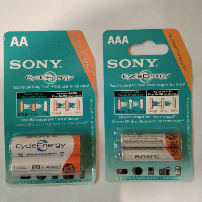 Jual Baterai Sony Aa Aaa Rechargeable Isi Pcs Bisa Di Cas Ulang