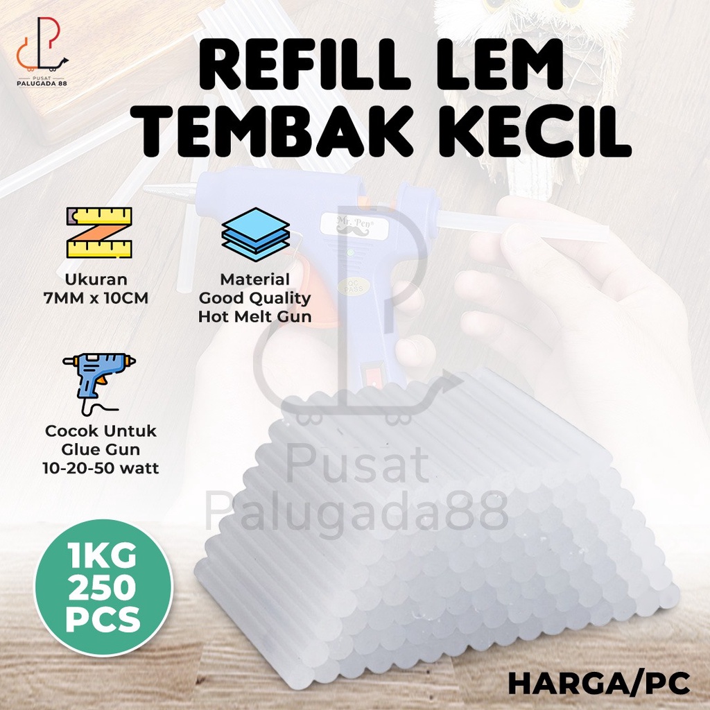 Jual Pcs Isi Refill Lem Tembak Bakar Glue Gun Stick Bening Kecil Cm