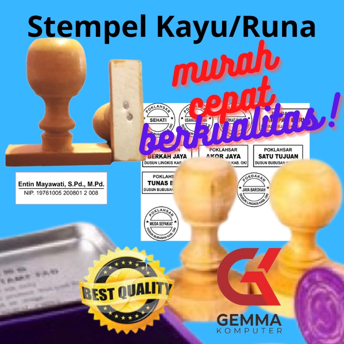 Jual Stempel Kayu Custom Stempel Runaflek Stempel Biasa Shopee