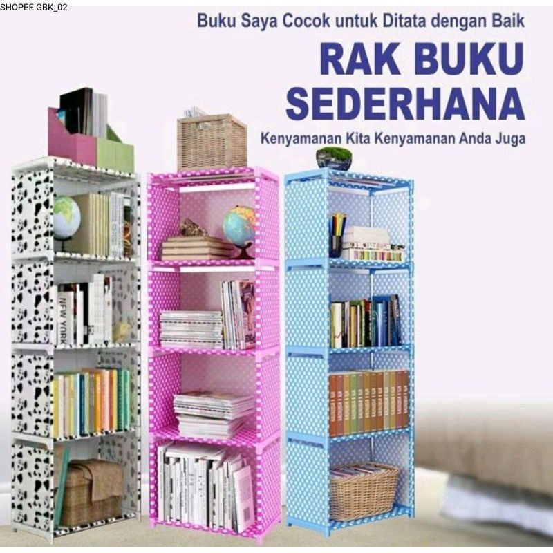 Jual COD 1 KG RAK BUKU LEMARI BUKU PORTABLE SERBAGUNA SINGLE Shopee