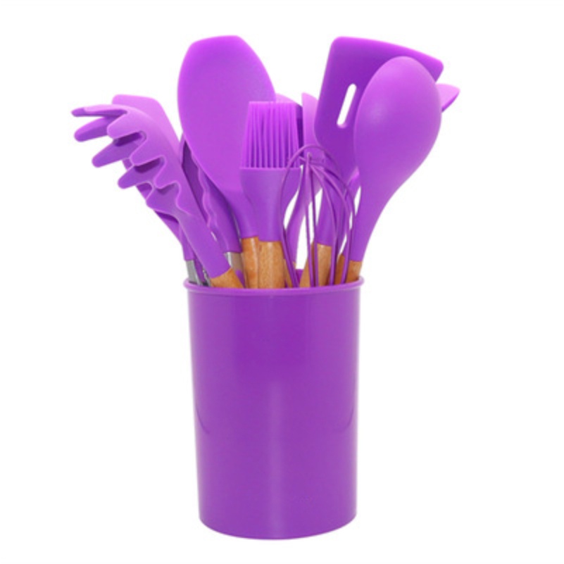 Jual Spatula Silicone Set Psc Wadah Cj Utensil Set Pink Hitam