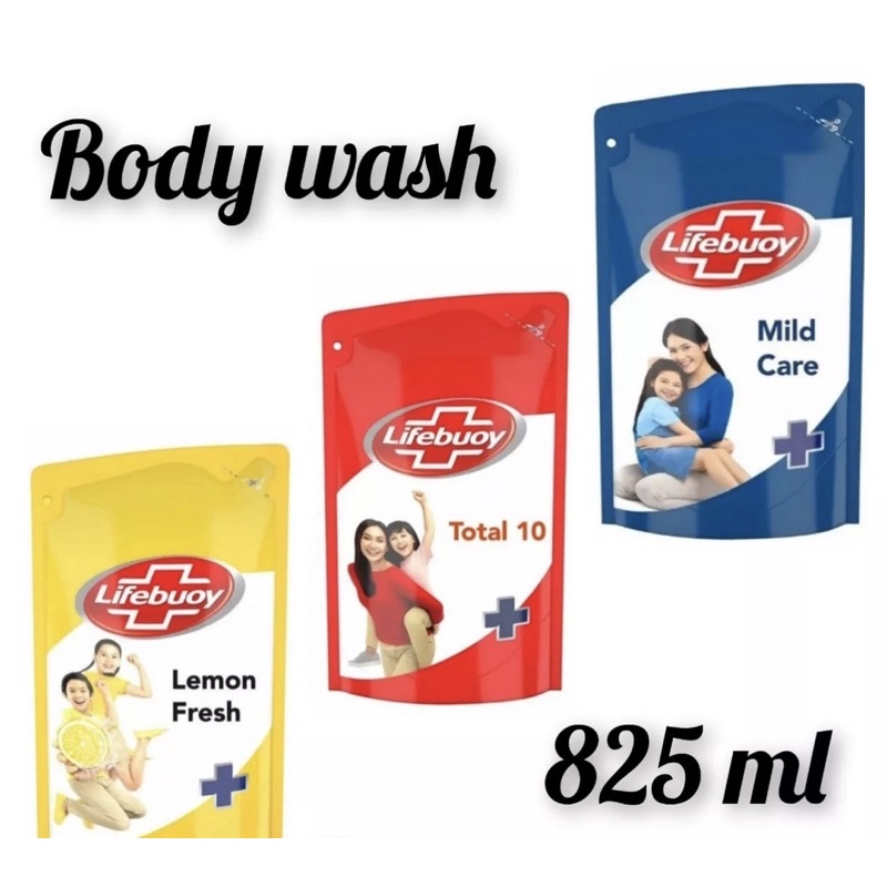 Jual Lifebuoy Sabun Mandi Cair Body Wash Total 10 Antibakteri 825Ml