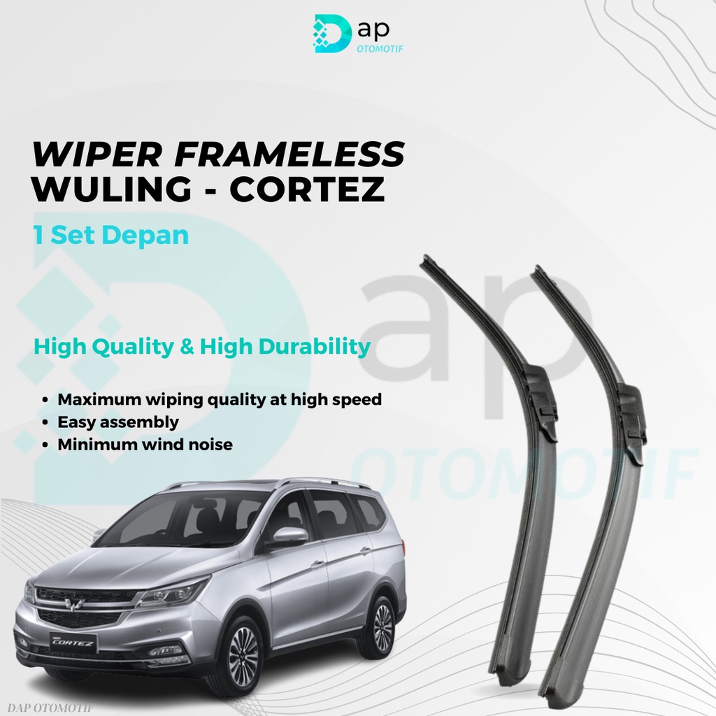 Jual Wiper Wuling Cortez Frameless 1 Set Depan 2 Pcs Shopee Indonesia