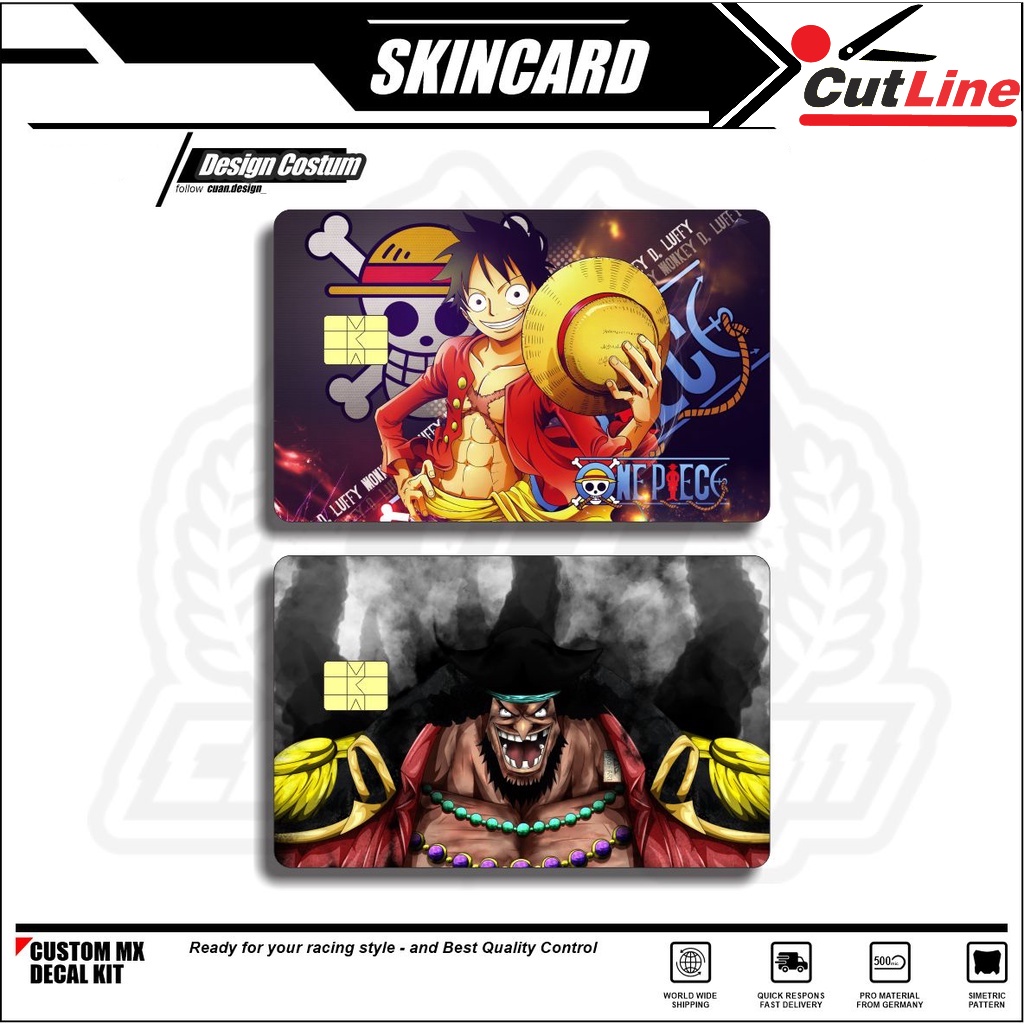 Jual One Piece Skin Card Atm Custom Stiker Pelindung Kartu Atm Flazz E