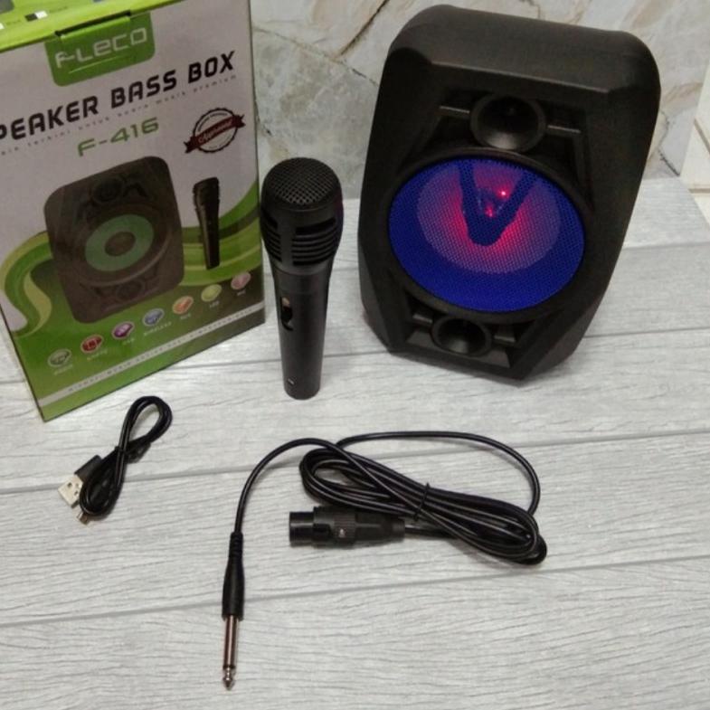 Jual Terjangkau Speaker Bluetooth Inch Fleco F F Plus Mic