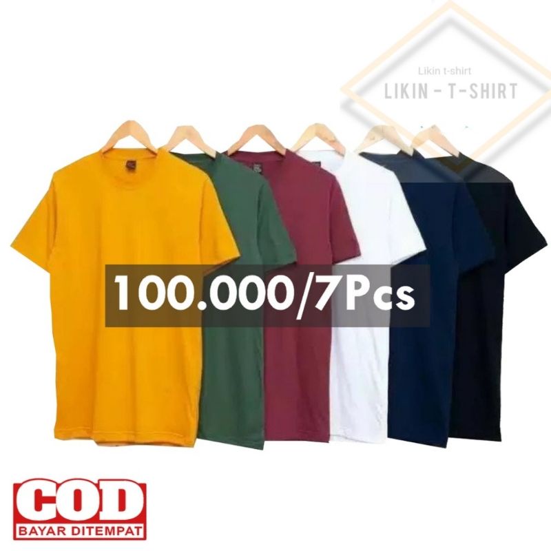 Jual Kaos Polos Paket Pcs Ribu Paket Pcs Semi Katun Kaos Polos