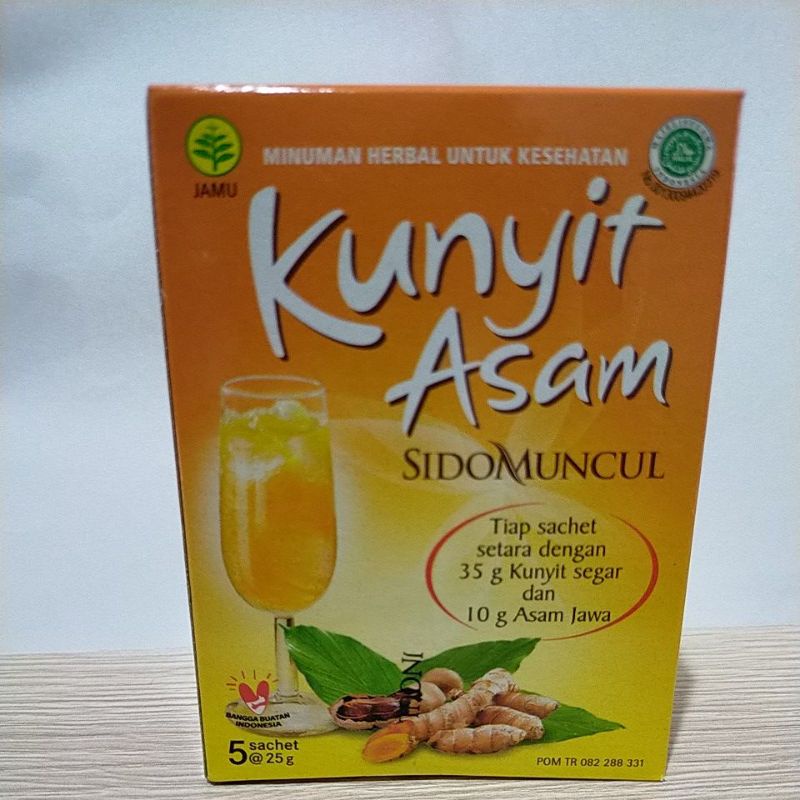 Jual Kunyit Asam Sidomuncul Jamu Herbal 1 Box 5 Sachet 25 Gr Shopee