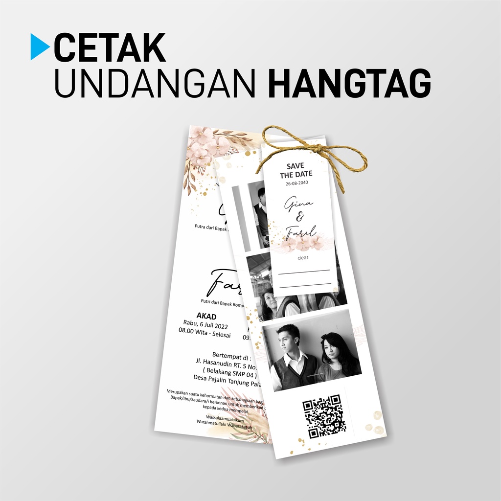 Jual Undangan Pernikahan Unik Rustic Vintage Aesthetic Estetik Unik