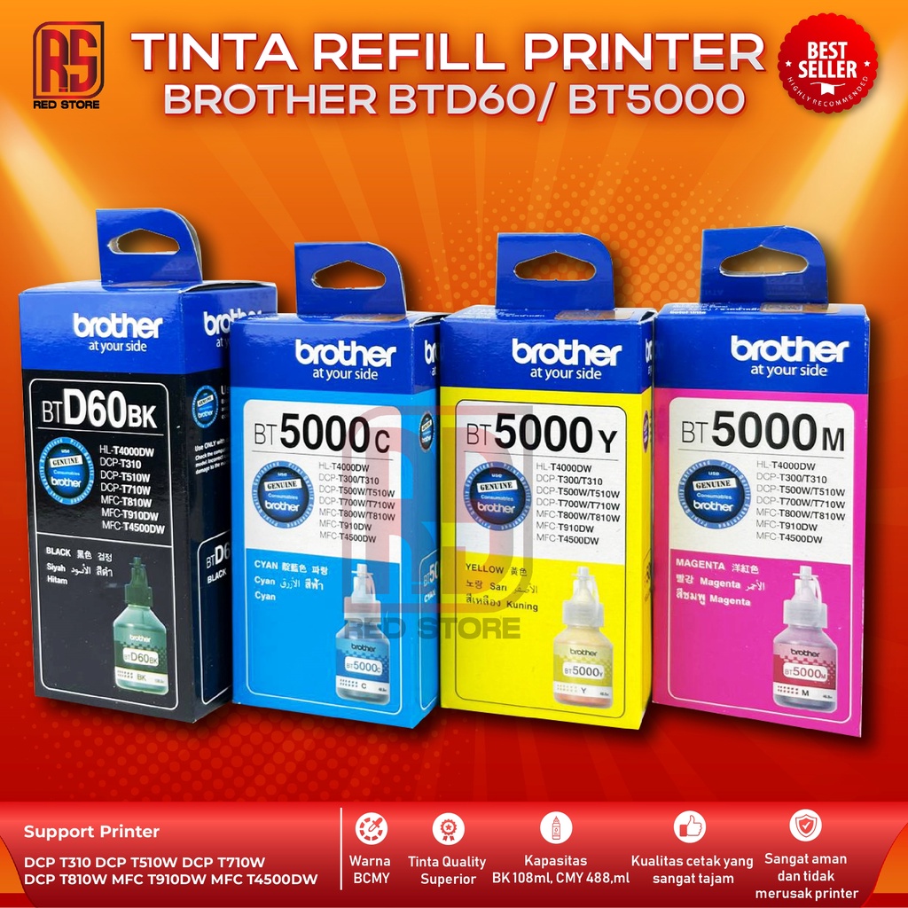 Jual Set Pcs Tinta Brother Btd Bk Bt For Printer Dcp T