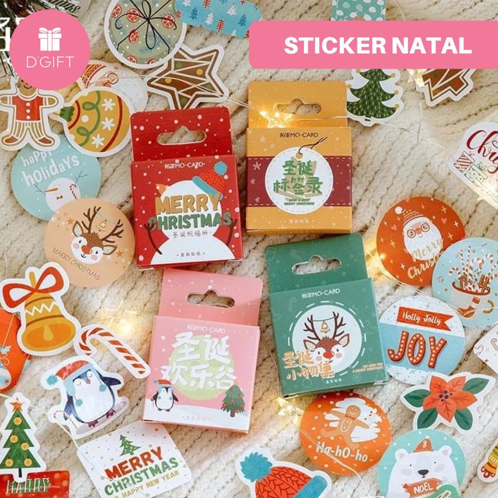 Jual Sticker Toples Natal Merry Christmas Stiker Kemasan Label