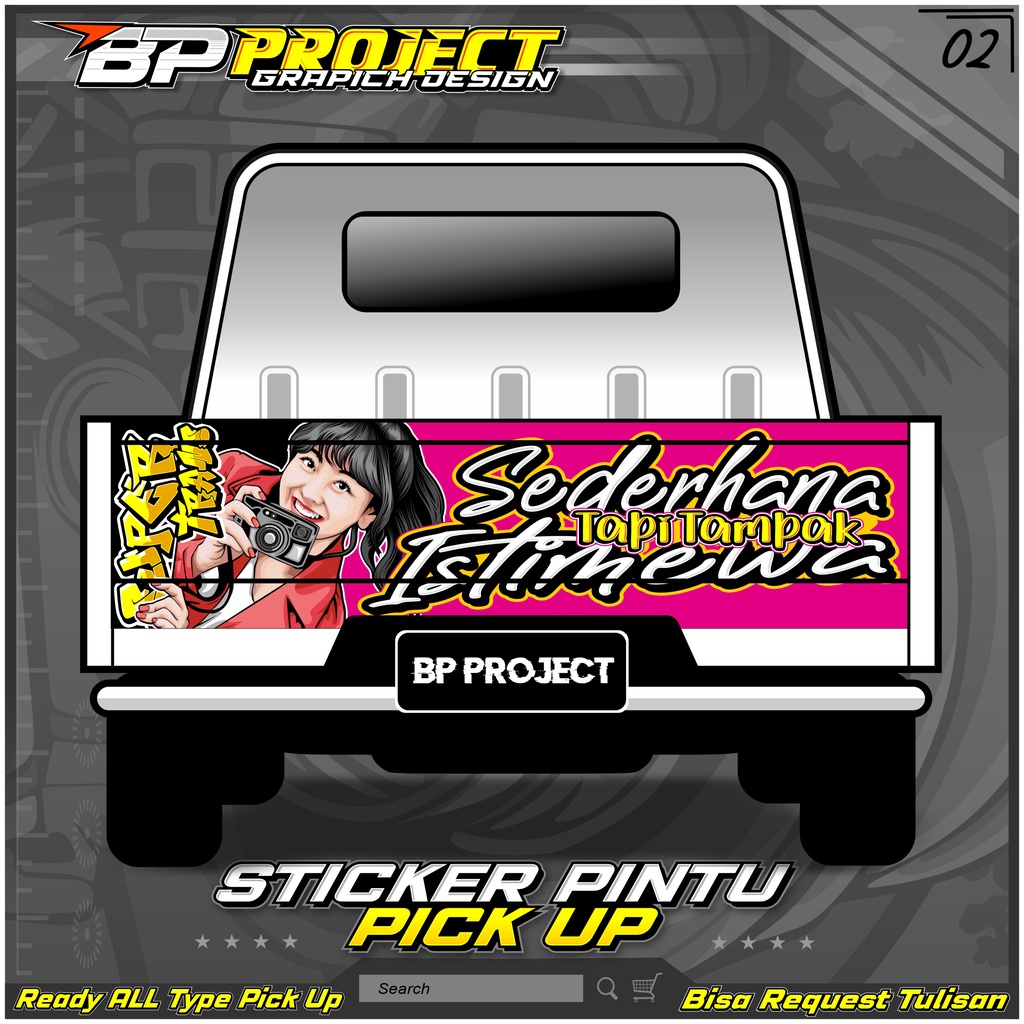 Jual Sticker Pintu Pick Up Sticker Decal Pintu Bak Belakang Pick Up