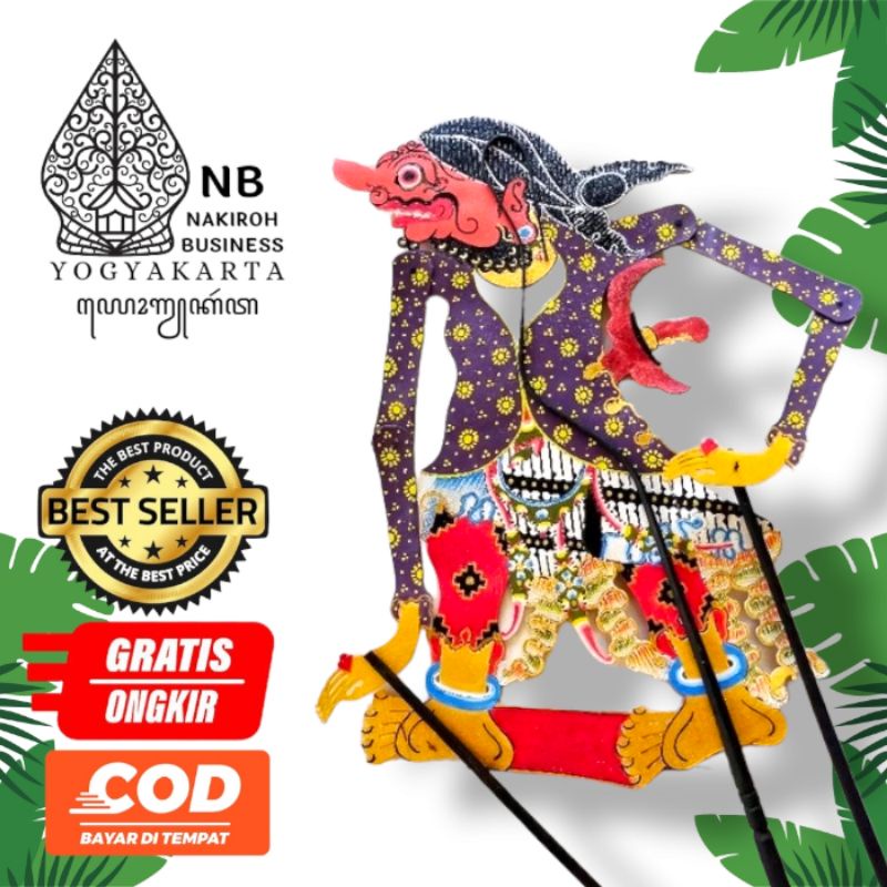 Jual Wayang Kulit Asli Durmogati Alusan Ukuran 50cm Standar Dalang