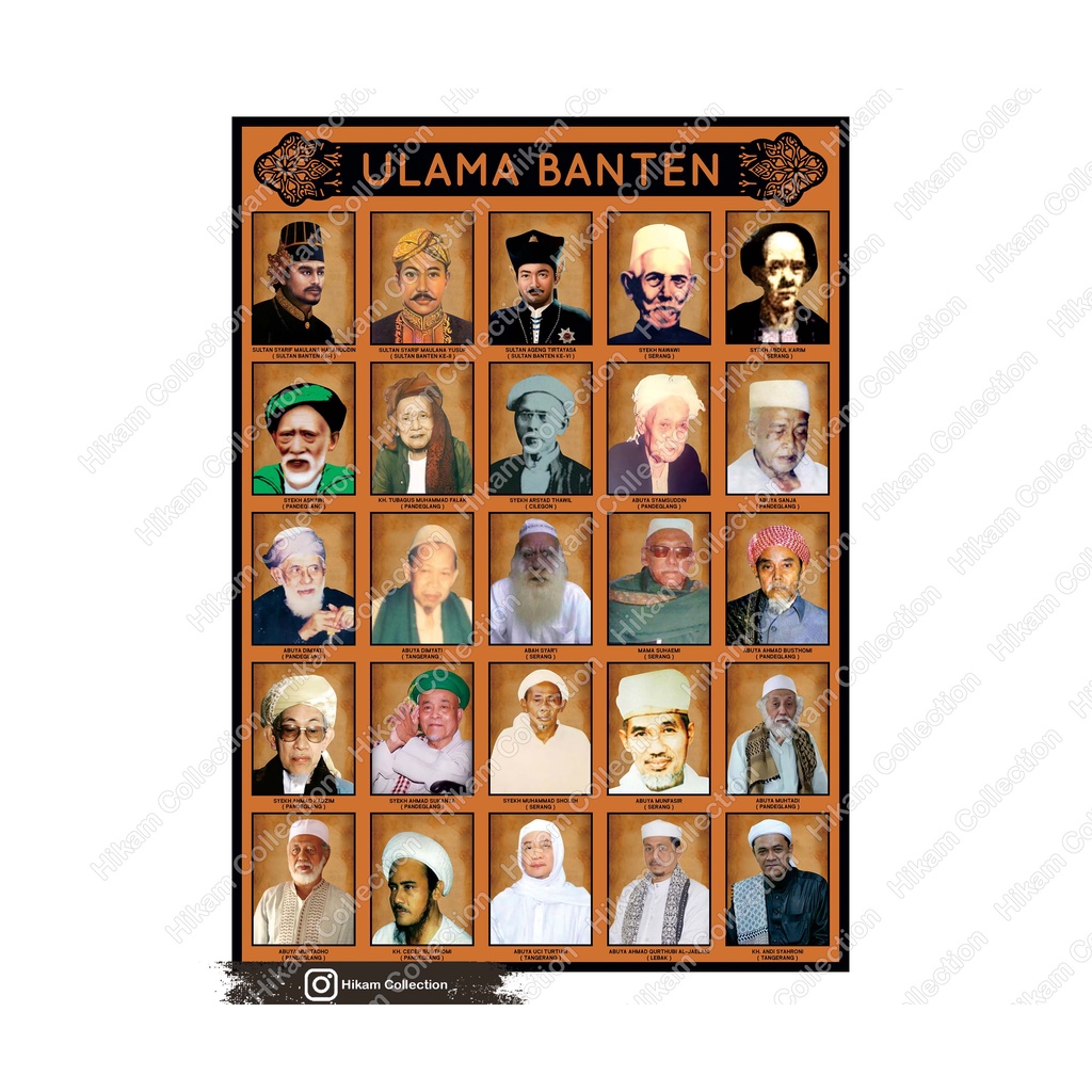 Jual POSTER KUMPULAN ULAMA BANTEN UK A3 SUDAH LAMINATING Shopee