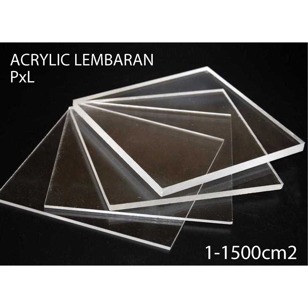 Jual Acrylic Akrilik Bening Lembaran Potong Cut Laser Custom Ukuran Mm