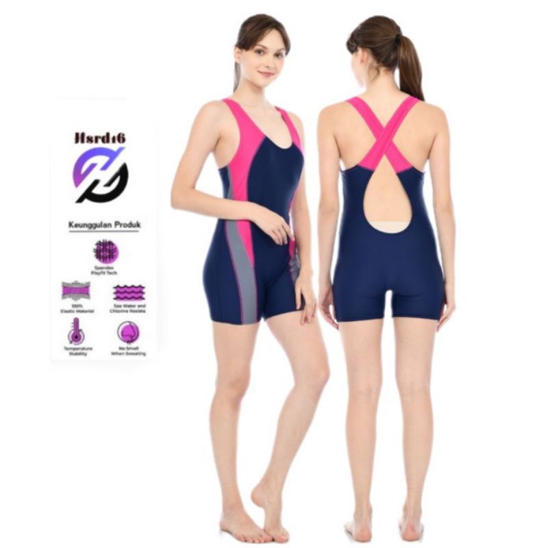 Jual Baju Renang Wanita Dewasa Sporty Bikini Atlet Cup BH Anti UV