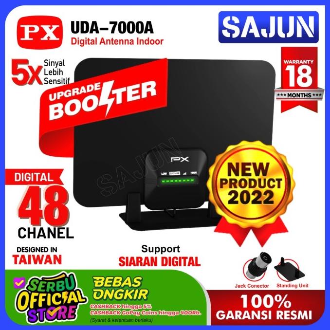 Jual PX Antena TV Digital Booster LED Dinding Indoor DVB T2 PX UDA