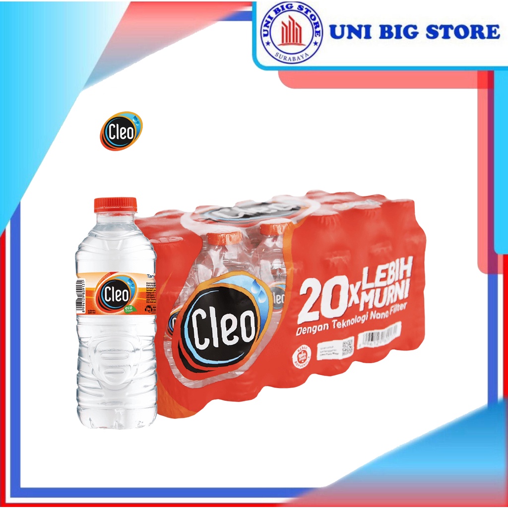 Jual CLEO Air Minum BOTOL 220 Ml DUS 24 Pcs Shopee Indonesia