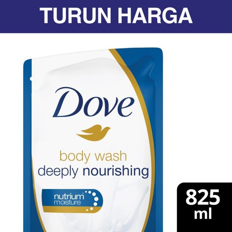 Jual Dove Body Wash Deeply Nourishing 825ml Sabun Mandi Lembut Refill