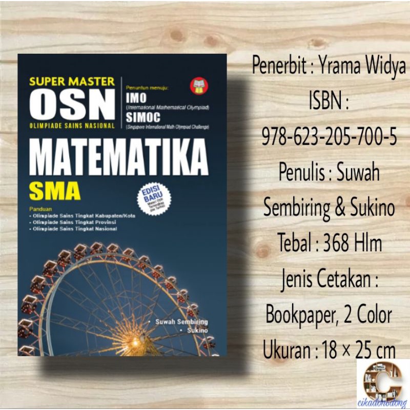 Jual Buku Super Master Osn Olimpiade Sains Nasional Matematika Sma