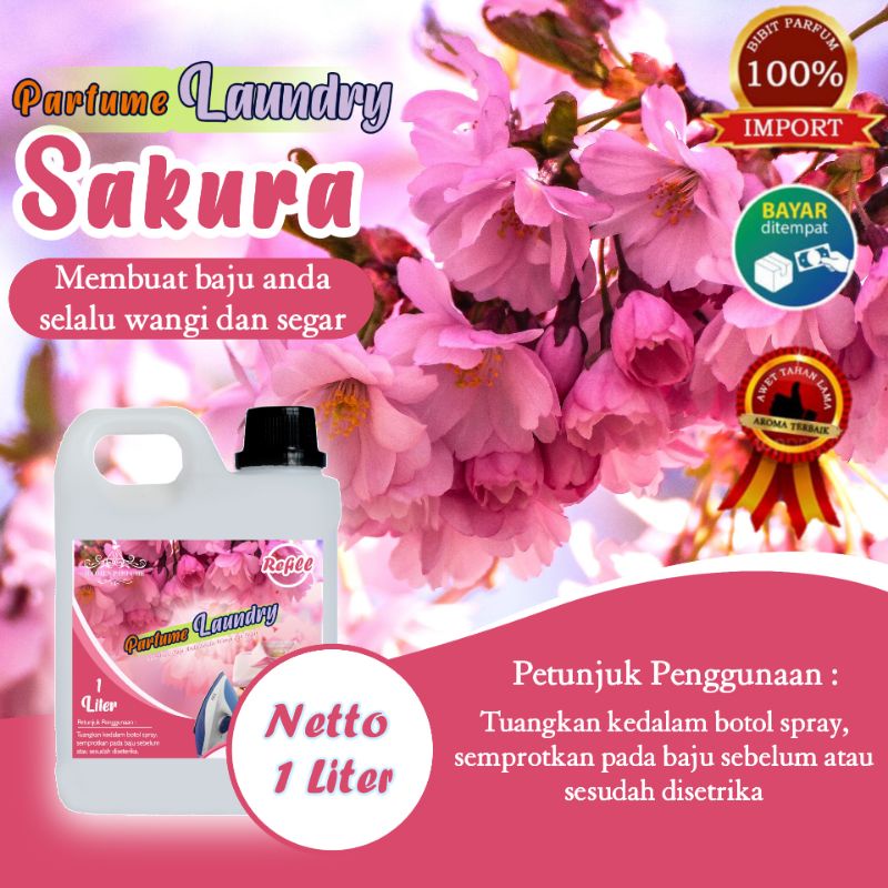 Jual Pewangi Pakaian Parfum Laundry SAKURA Kemasan 1 LITER Shopee