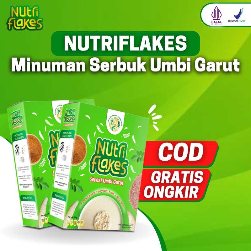 Jual Nutriflakes Sereal Umbi Garut Solusi Maag Asam Lambung Isi