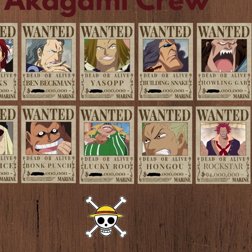 Jual Kirim Langsung Poster Bounty One Piece Ukuran A Ter Set Isi