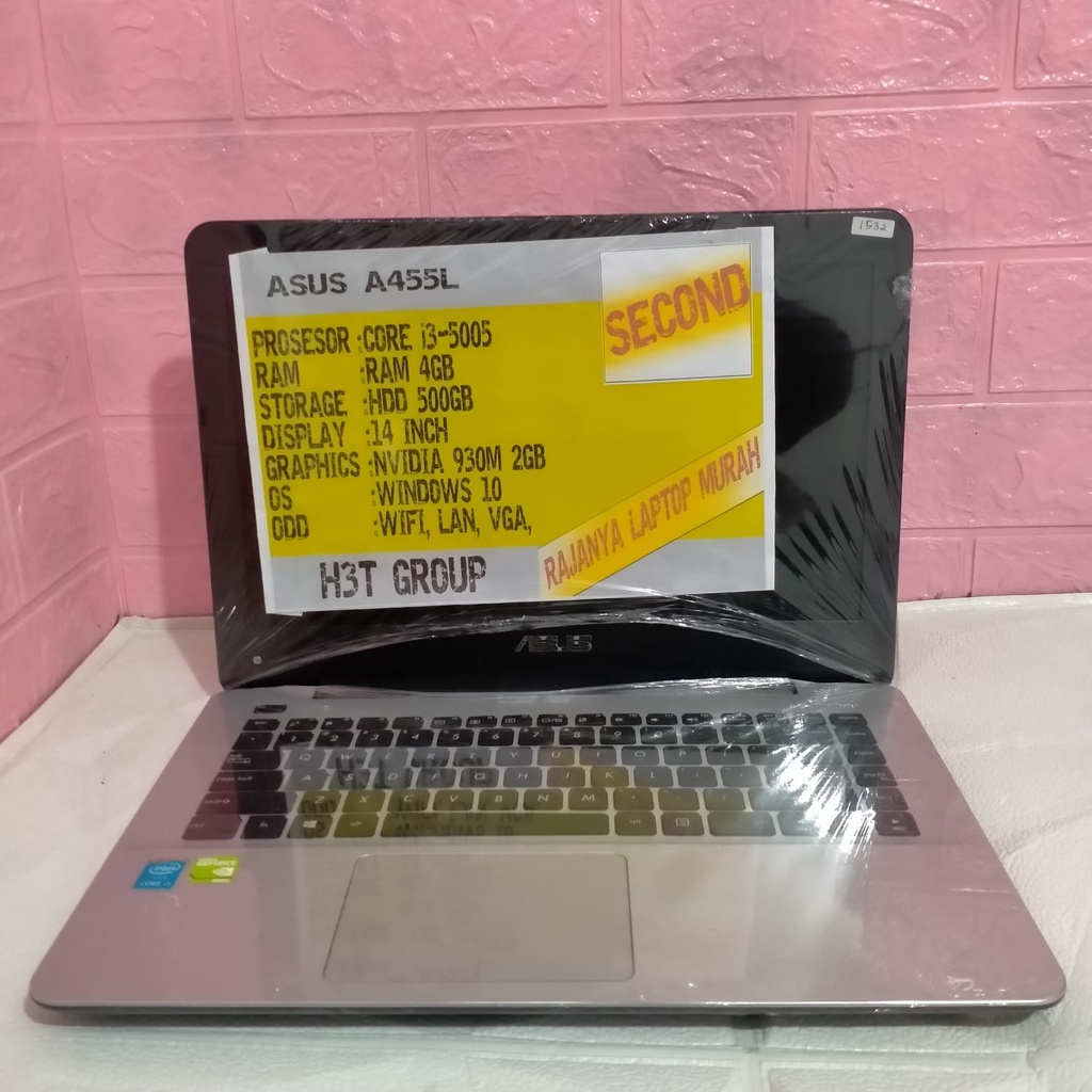 Jual ASUS A455L CORE I3 5005 RAM 4GB HDD 500GB NVDIA 930M 14 INCH