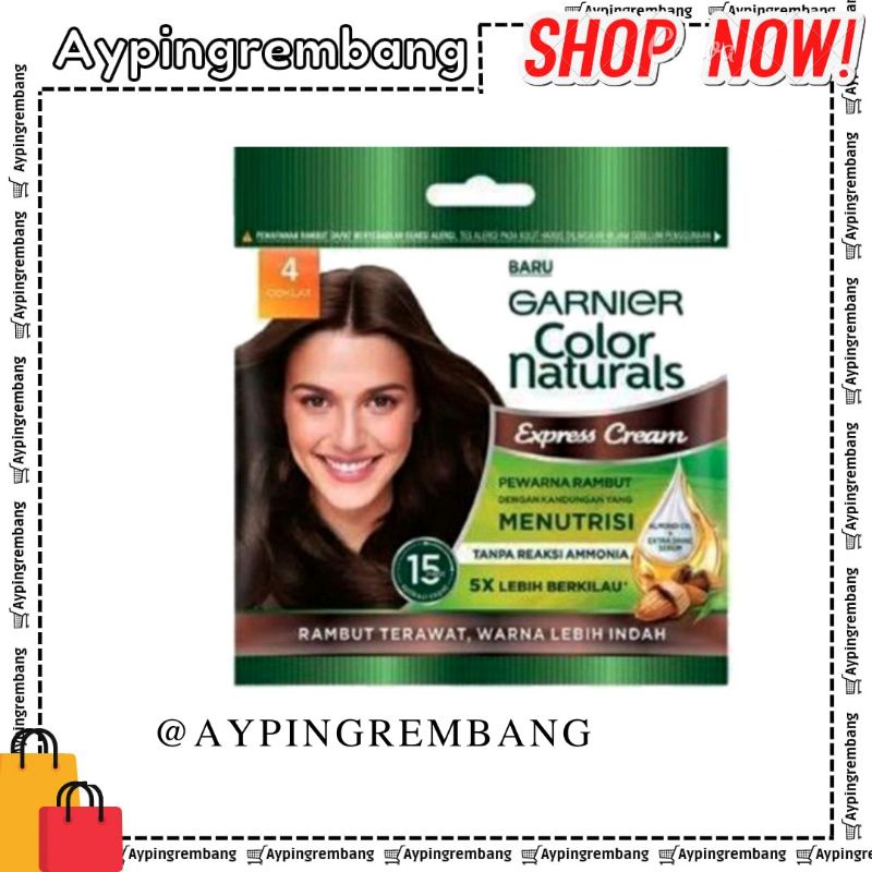 Jual Garnier Color Natural Sachet Tersedia Warna Ash Blonde Golden