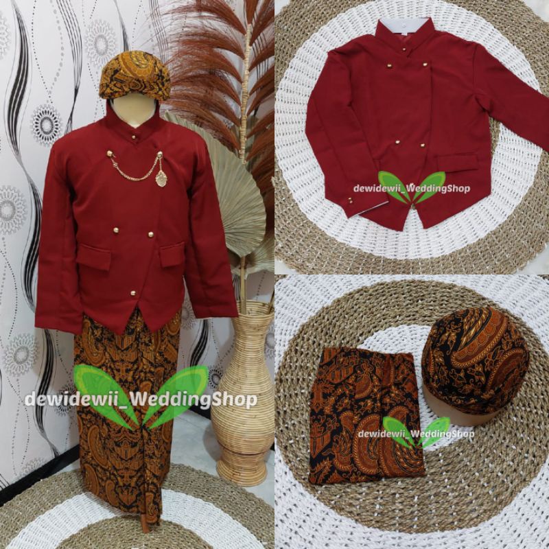 Jual Full Set Baju Adat Jawa Cowok Baju Manggolo Baju Pagar Bagus