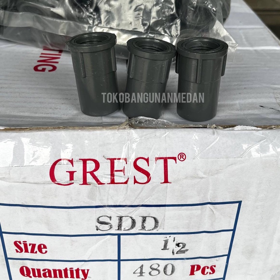 Jual SDD Sok Drat Dalam GREST 1 2 Inch Soket Sock Socket PVC Shopee