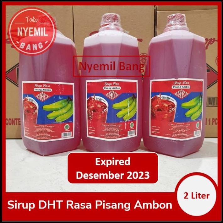 Jual Syrup Dht Pisang Ambon Liter Asli Makassar Sirup Merah