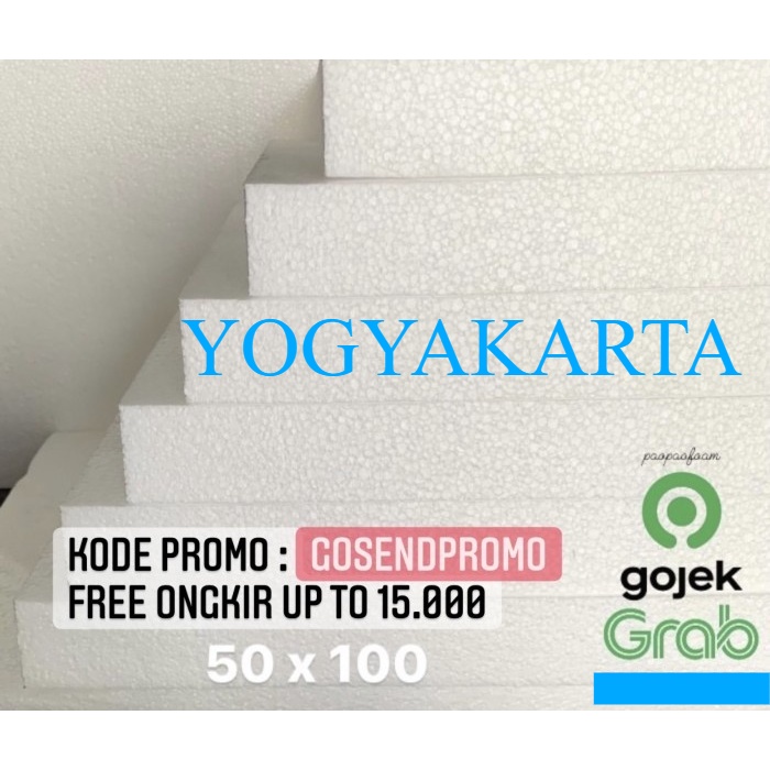 Jual Styrofoam Gabus Lembaran 50x100 Cm Tebal 1 Cm KHUSUS GOJEK GRAB