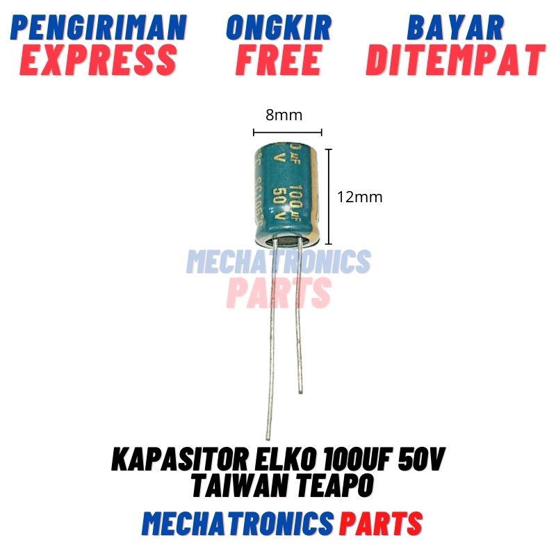 Jual Kapasitor Elko Uf V Taiwan Teapo Capacitor Electrolit Elco