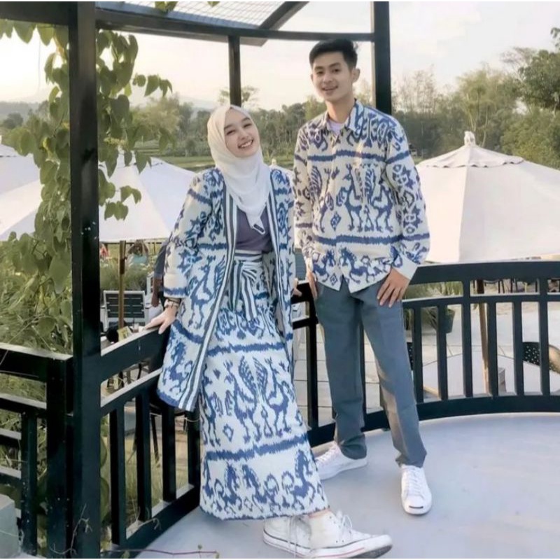 Jual READY STOCK MADAM WHITE NTT COUPLE FULL TENUN BAJU TENUN