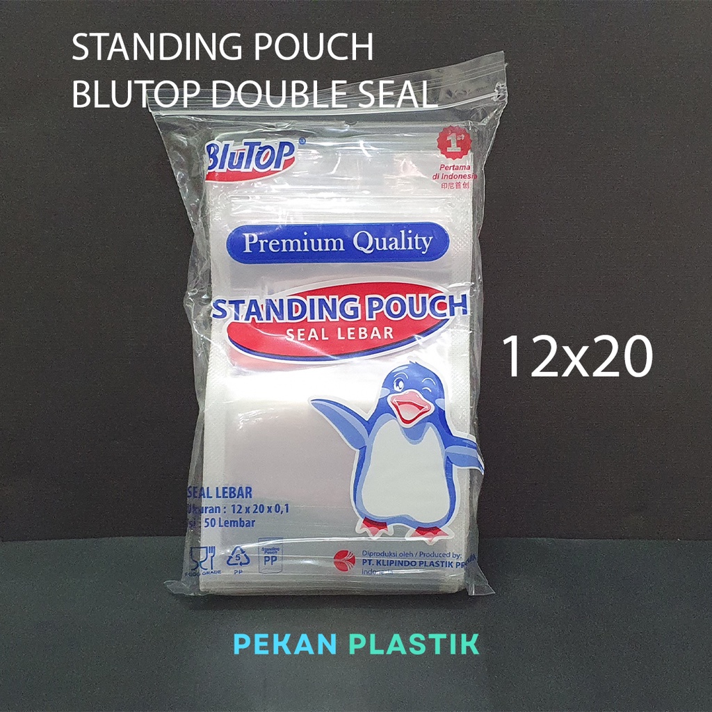 Jual X Stp Blutop Plastik Standing Pouch Seal Lebar Stp Bening