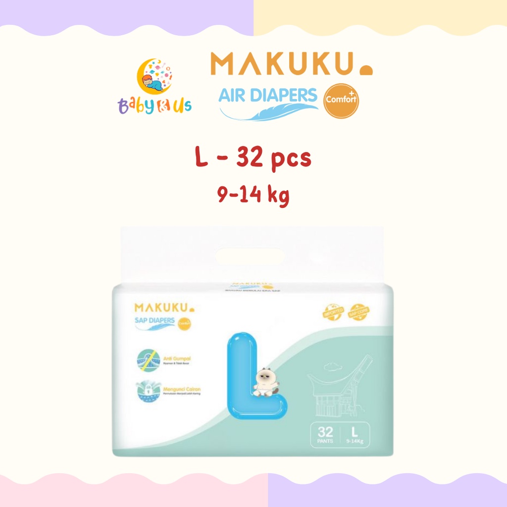 Jual 1 PACK MAKUKU SAP Air Diapers Comfort Comfort Fit Pospak